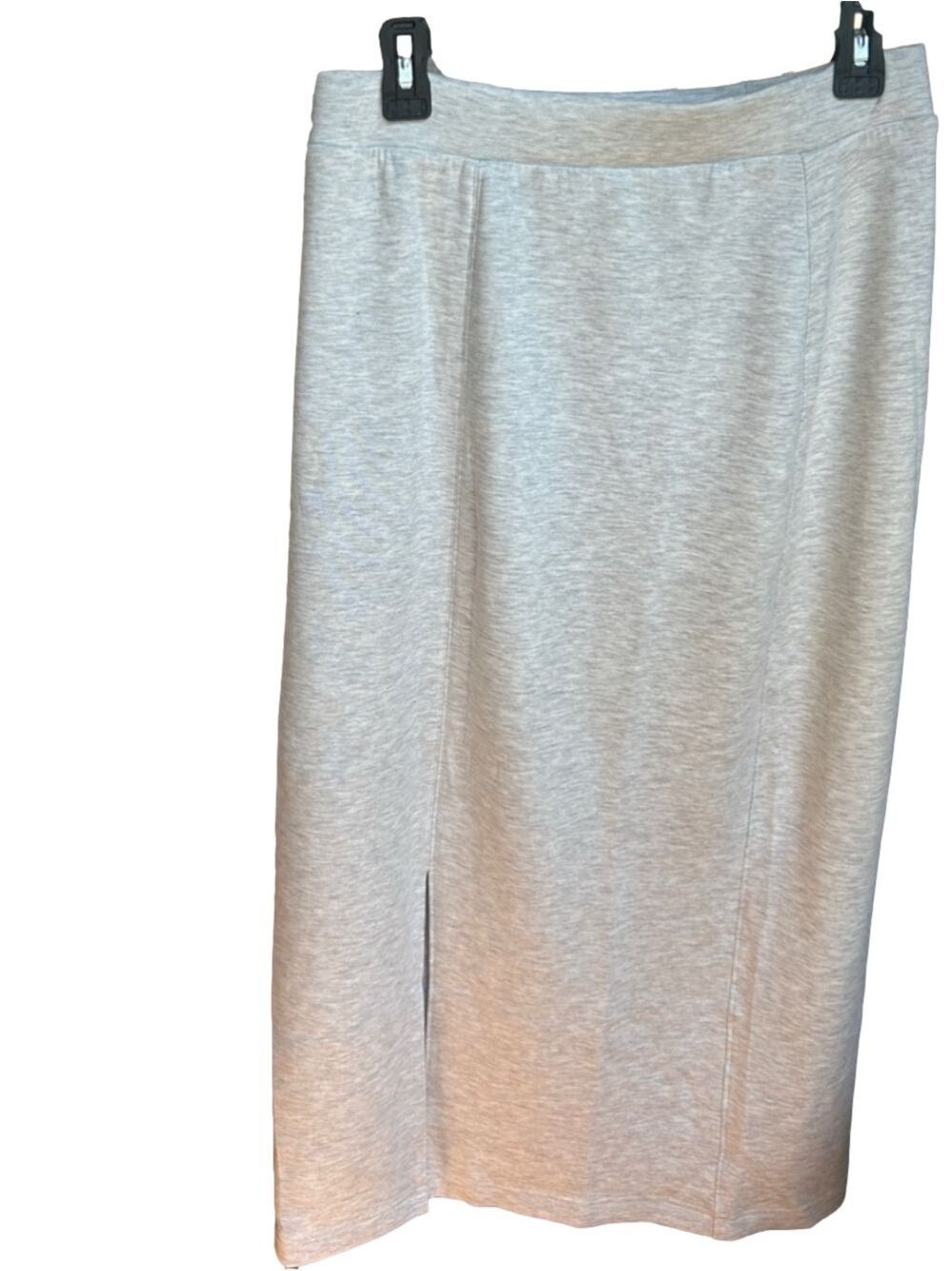 Lou & Grey Maxi Midi Skirt Size Medium Sporty Skirt Light Gray NEW